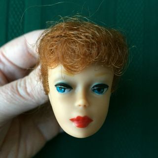 Vintage Barbie Doll Head - 5 Red Titian Ponytail - Tlc