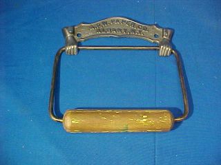 Early 20thc Advertising Bathroom Toilet Paper Holder - Apw Paper Co Albany Ny
