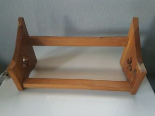 Vtg Wood Shoe Rack Stand Country Clover Decor Shelf Primitive Whimsy Rustic