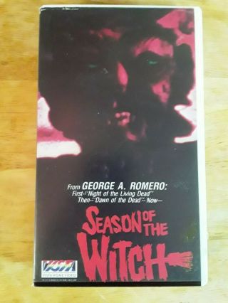 Season Of The Witch Vhs Horror Romero Vista Video Sleaze Gore Htf Rare Big Box