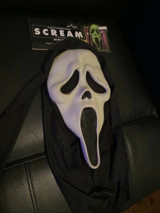 Scream Mask Fearsome Faces Fun World Gen 1/2 Ghost Face Rare Tag Grail 5