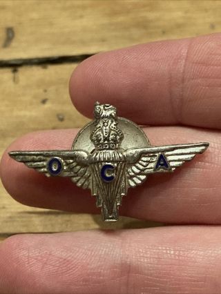 Ww2 Rare J R Gaunt O.  C.  A.  Old Comrades Association Parachute Regiment Badge