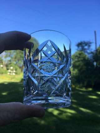 Abp Antique Tg Hawkes American Brilliant Period Cut Glass Tumbler 3.  5” Signed