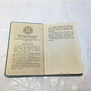 Antique Vtg 1950 ' s Womelsdorf PA.  Bank & Trust Co Savings Account Ledger Book 3