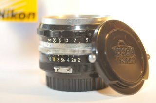 Nikon Nikkor - S 5cm F/2 Tick Mark Lens Pat.  Pend.  Nippon Kogaku Rare For Early F
