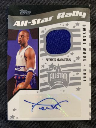 2006 - 07 Topps Dwyane Wade All - Star Rally Jersey Auto 196/199 Rare