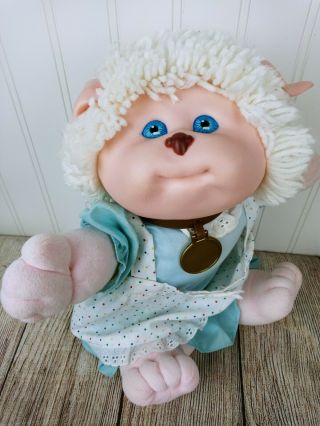 Vintage 1983 Cabbage Patch Kids Cpk Koosas Plush Stuffed Dog Doll Dress Apron