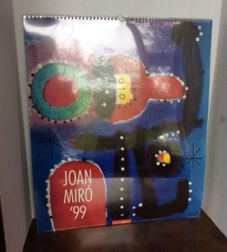 1999 Vintage Joan Miro Full Calendar Oversize 12 Lithographs 21.  5 " X 18 "