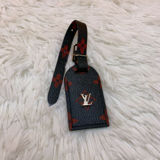 Authentic Rare Louis Vuitton Infrarouge Red/black Monogram Travel Luggage Tag Le