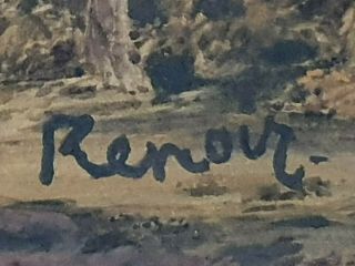 Pierre - Auguste Renoir Vintage Art Rare Painting Hand Signed No Print