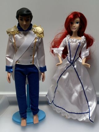 Disney " The Little Mermaid " Dolls Princess Ariel And Prince Eric