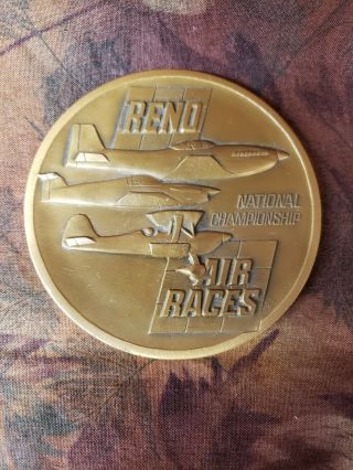Rare Vintage 1970 Reno National Championship Air Races Medal Prize Medallion