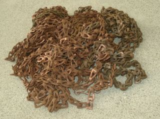 Vintage Chain Sash Coppered Steel Weight 2.  5 Pounds Copper Coated Length Unknown