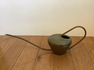 Vintage Antique Metal Watering Can Gardening Genie Lamp Style Long Thin Spout