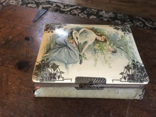 Antique Victorian Celluloid Music Box Photo Album