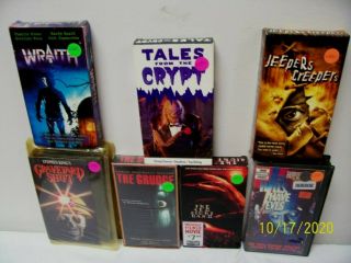 7 Rare Horror Vhs Movie Tapes W/graveyard Shift/tales Of The Crypt F/s