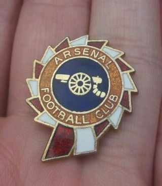 Arsenal Football Club Vintage Rosette Pin Badge Rare Vgc