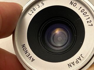 Avenon (kobalux) 28mm F/3.  5 Lens,  Leica Ltm Mount,  Rare Version Close Focusing