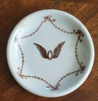 Antique Restaurant Ware Olympic Club San Francisco Winged O Logo Butter Pat
