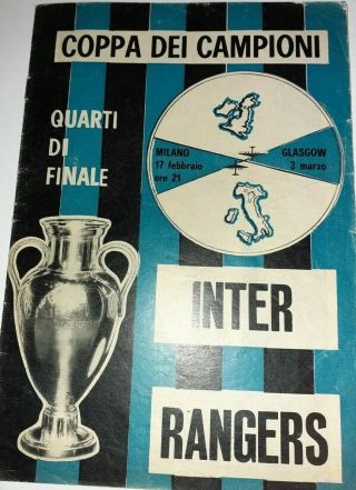 Inter Milan V Rangers 1964/65 European Cup Quarter Final - Ultra Rare