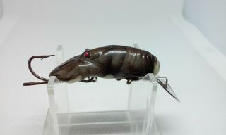 Vintage Butch Lindle Crawfish/crayfish/crawdad Brown/black 2 " Crankbait Lure