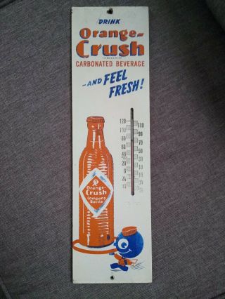 Vintage Rare Orange Crush Thermometer
