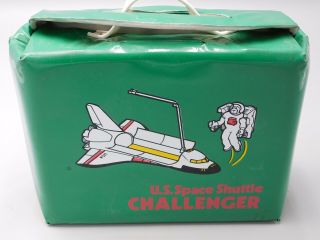 VERY RARE NOS U S SPACE SHUTTLE CHALLENGER VINYL LUNCHBOX NAPPE BABCOCK 2
