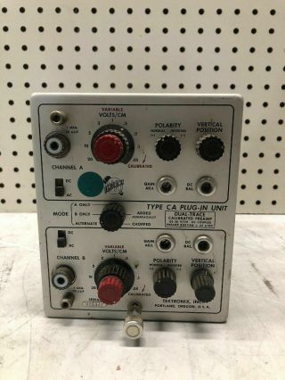 Vintage Tektronix Type Ca Plug - In Module Dual Trace Preamp Cool Ham Radio Rare