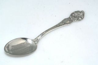 Masonic Temple Large Antique Sterling Silver Souvenir Spoon