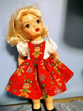 Adorable Christmas Gingerbread Dress For Terri Lee & Similar 16 " Doll