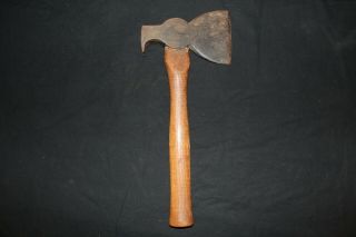 Antique Vintage Collins Red Seal Hatchet Claw Hammer Nail Puller Head & Handle