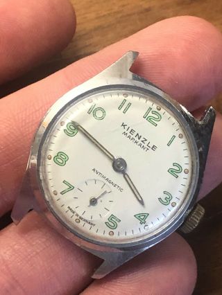 (272) Vintage Kienzle Markant Ww2 Military Style Gents Wristwatch