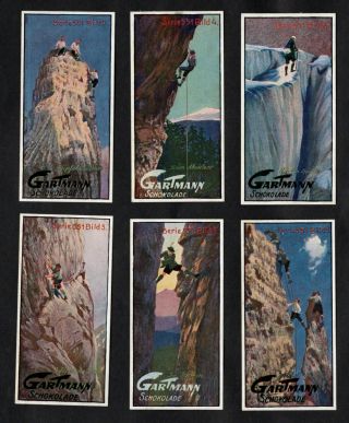 Mountain Climbing Rare Gartmann Card Set Early 1900s Alpinisme Sport Mountaineer