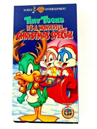 Vintage 1990 Rare Steven Spielberg Tiny Toons Its A Wonderful Christmas Vhs