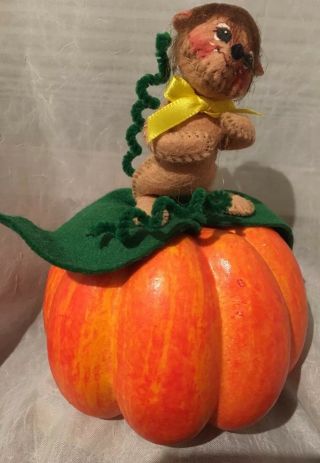 Annalee Mobility Dolls Mouse Mice And Pumpkin Thanksgiving 99 Made In Usa