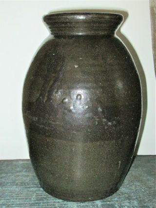 Ovoid Stoneware Crock Jar,  Ohio Mid 1800 