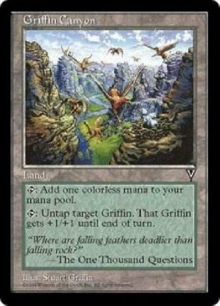 Griffin Canyon Light Played Mtg Visions Magic 2b3