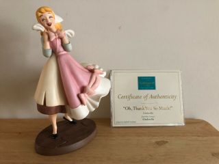 Rare Wdcc Disney Cinderella " Oh,  Thank You So Much Figure Figurine With