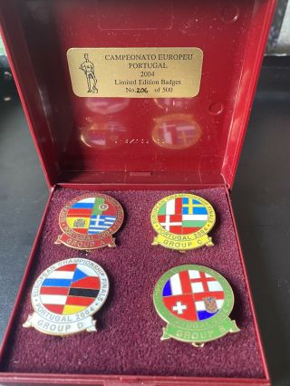 European Championship Portugal Final Badges Rare Limited Edition Number 206/500