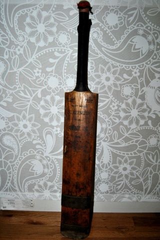 Rare Antique Vintage Slazenger London Short Handle Gradidge Cricket Bat