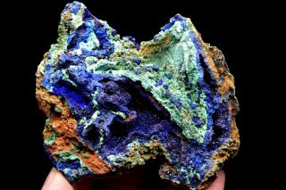300g Natural Azurite Malachite Crystal Cluster Rare Mineral Specimen Anhui，china