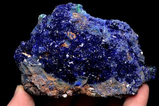 348g Natural Azurite Malachite Crystal Cluster Rare Mineral Specimen Anhui，china