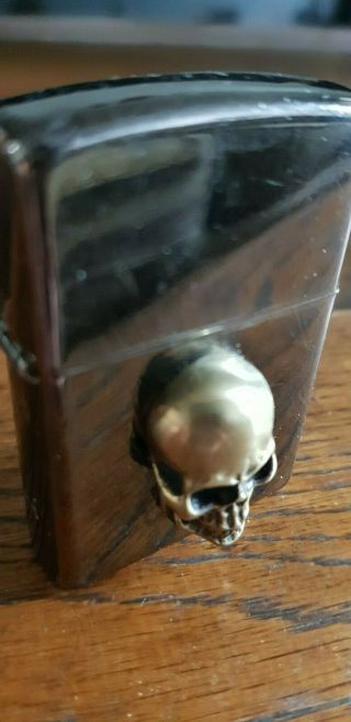 Rare Unusual Skull Gothic Zippo Lighter - Collectable