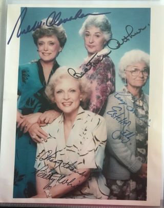 The Golden Girls Hand Signed Autographed Photo W/coa Rare