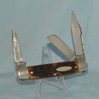 Rare Vintage Case Xx Rogers Bone Cattle Knife 6345 1/2 1920 - 40