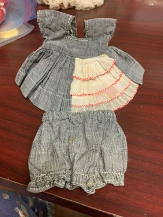 Vintage Vogue Ginny Doll Grey Dress & Bloomers Medford Tagged