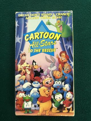 Cartoon All Stars To The Rescue 80s Anti Drug Psa Oop Vhs Rare Htf