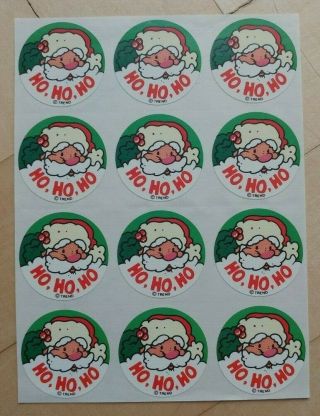 Rare Awesome Vintage Trend Santa Sniff Stickers 80s Ctp Spindex Hallmark