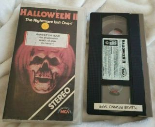Halloween Ii 2 Vhs Mca 1987 Horror 1st " Stereo " Edition Orig Slasher Very Rare