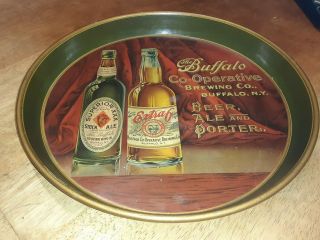 Rare Pre Prohibition The Buffalo Co - Operative Brewing Co Beer Tray N.  Y.  Antique